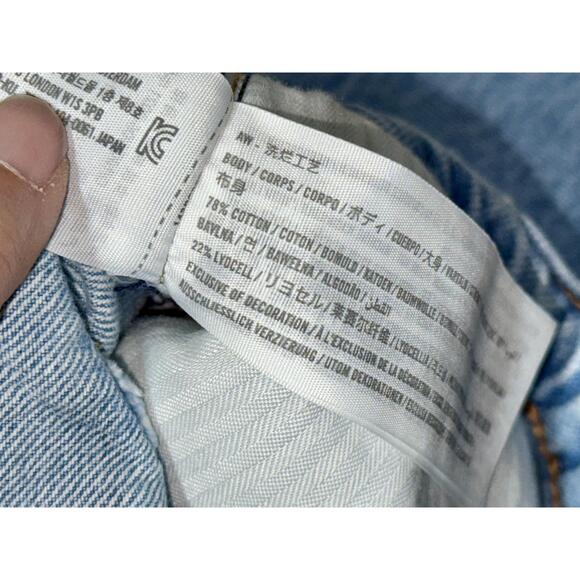 NEW Abercrombie & Fitch High Rise Blue Denim Slit Midi Skirt Womens Size 32 14 - Picture 5 of 8